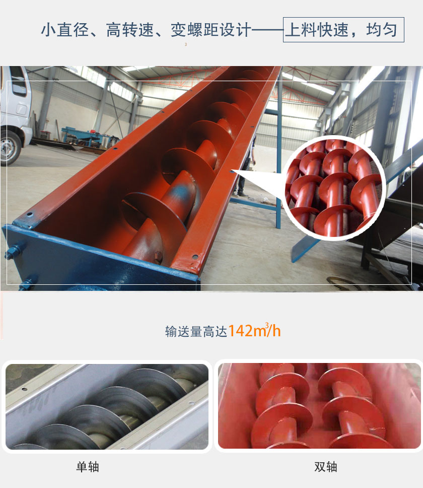 有軸螺旋輸送機（jī）突出優勢（shì）