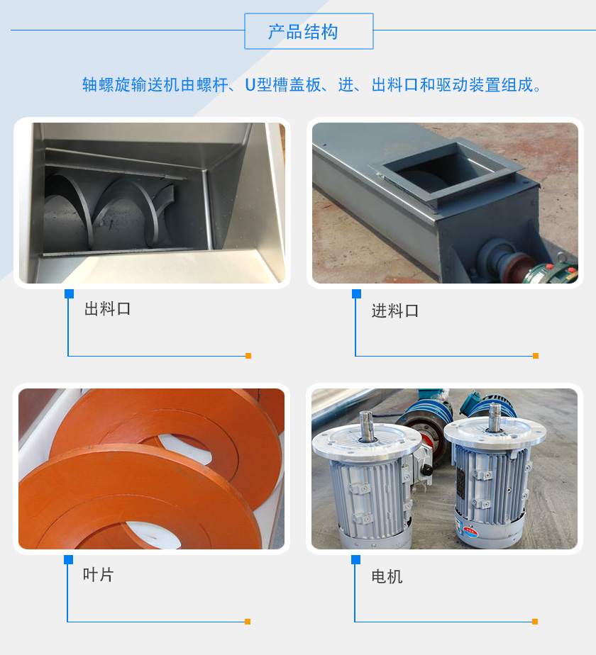 U型螺旋輸（shū）送機產品結構（gòu）