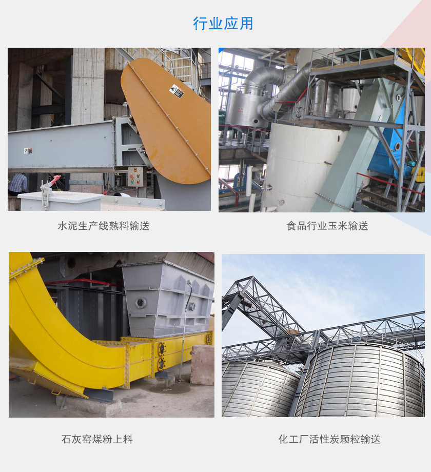 可以（yǐ）水平、傾斜或垂直布置，主要（yào）用於水（shuǐ）泥（ní）、食品、化工、煤炭等行業