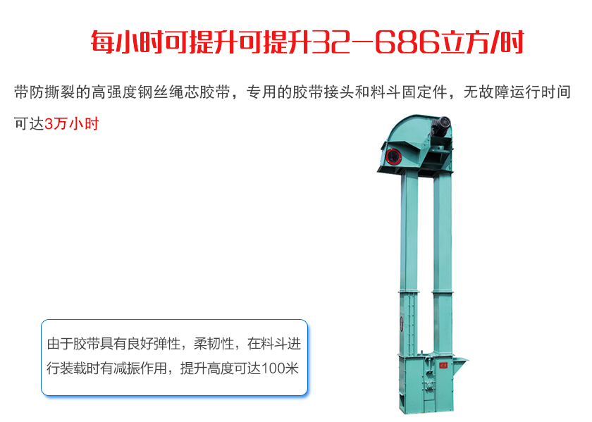 TG係列膠帶鬥式提升機適用物（wù）料特點（diǎn）