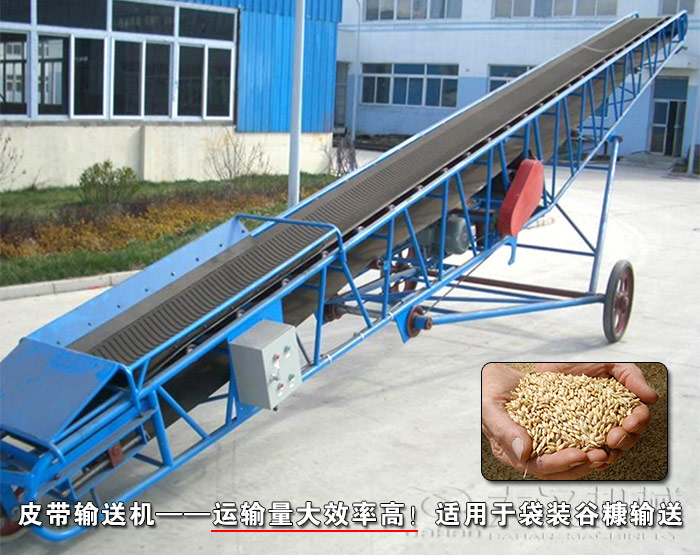 袋裝穀糠(kāng)皮帶輸送機