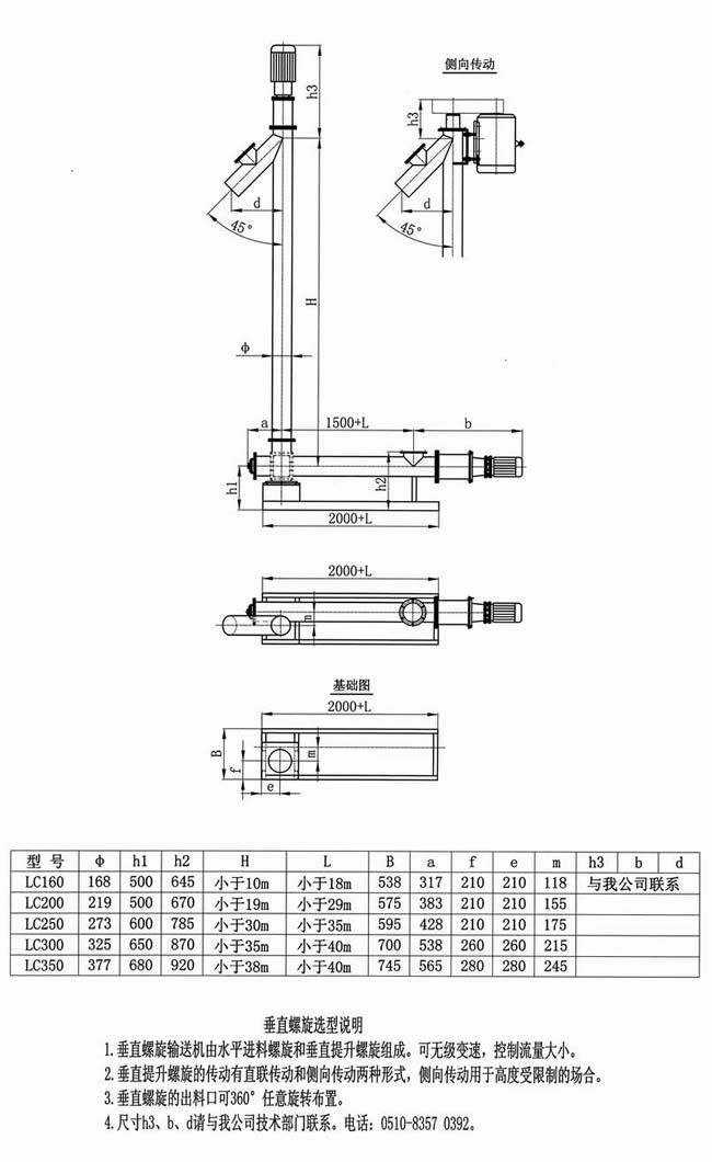 立式螺旋輸送機結構（gòu）圖