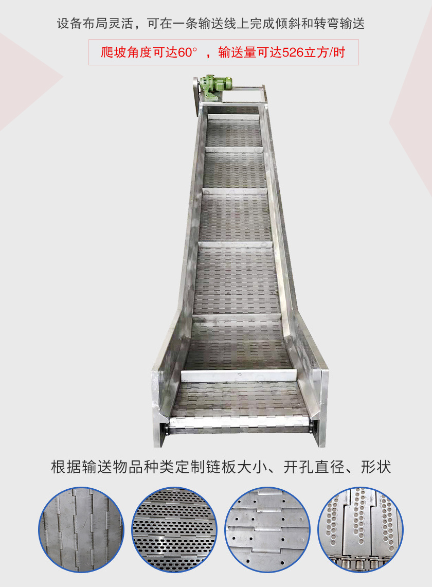 爬坡（pō）鏈板輸送機優勢